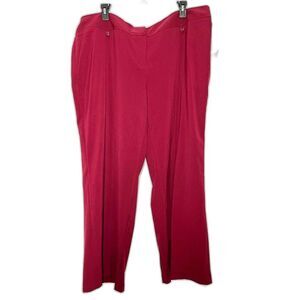 Roz & Ali wide-leg trouser, NWT, burgundy red - 24